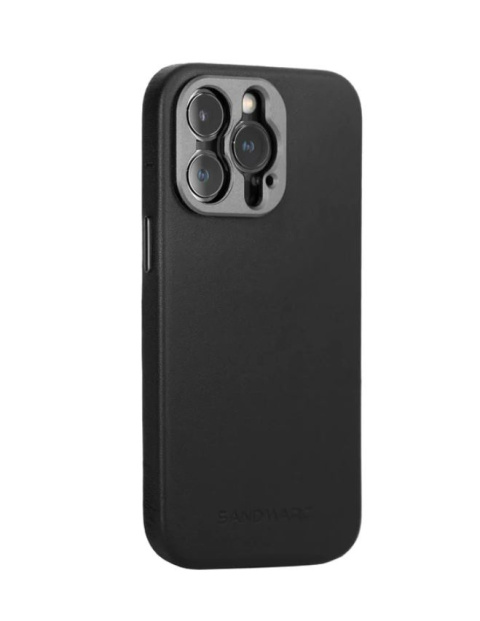 Skórzana obudowa SANDMARC do telefonu iPhone (czarna) Skórzana obudowa SANDMARC do telefonu iPhone (czarna)