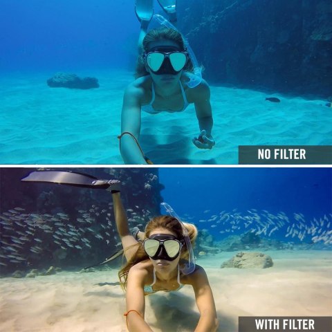 Zestaw 3 filtrów do nurkowania do GoPro HERO 12/11/10/9 Zestaw 3 filtrów do nurkowania do GoPro HERO 12/11/10/9